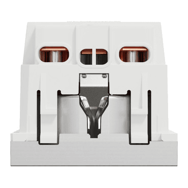 Schuko stikkontaktbase aluminium New Unica Studio med reference NU303730 fra mærket SCHNEIDER ELECTRIC