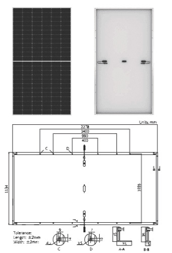 Pack of 31 Longi HI-MO5m LR5-72HPH-555M 555W Solar Panels with reference LR5-72HPH 555WP from the brand LONGI