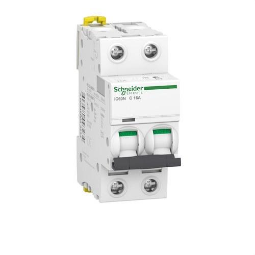 Magnetotermisk IC60N 2P 16A Kurve C 10kA med reference A9F79216 fra mærket SCHNEIDER ELECTRIC