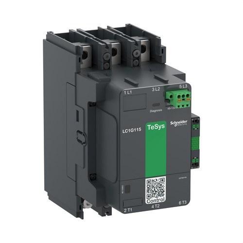 Kontaktor TeSys LC1G 185A 440V 3P AC3 Standardspole 100-250V AC-DC med reference LC1G185KUEN fra mærket SCHNEIDER ELECTRIC