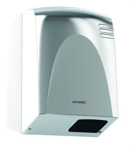 Elektronisk sensor håndtørrer Wecflow i skinnende rustfrit stål med reference GW01 14 04 02 fra mærket GENWEC