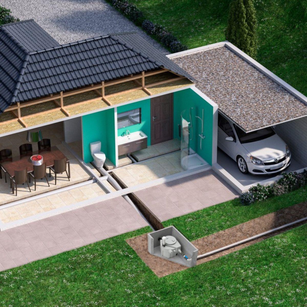 SFA Sanifos 110 Pumpestation - Kværnversion med reference 009FOS110TM fra mærket SFA SANITRIT