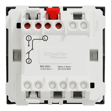 2-moduls afbryder antracit New Unica med reference NU320354 fra mærket SCHNEIDER ELECTRIC