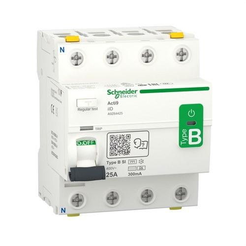 Schneider Electric Acti9 iID 4P 25A 300mA B-SI differentiale med reference A9Z64425 fra mærket SCHNEIDER ELECTRIC