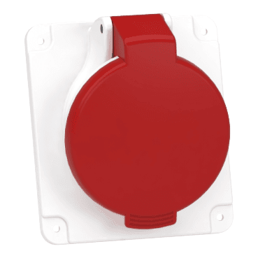 Indbygget stikkontakt skrå 3P+N+T 16 A IP44 380 - 415 V med reference PKF16F435 fra mærket SCHNEIDER ELECTRIC