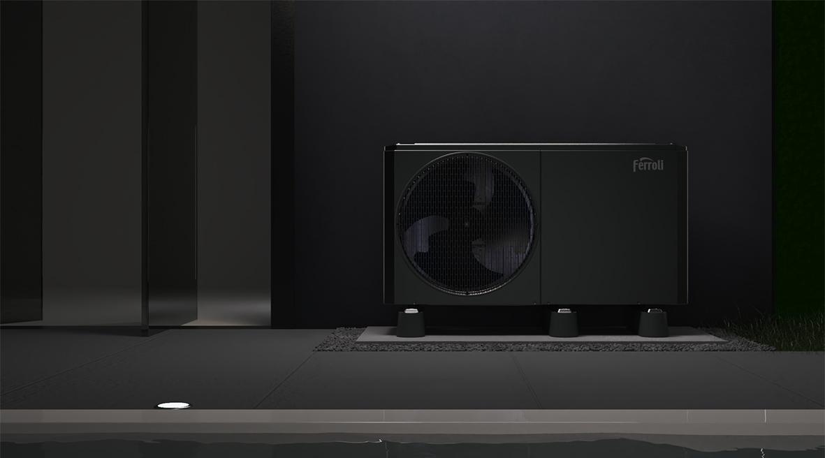 Aerotermisk varmepumpe monoblok R290 Ferroli OMNIA Life M 16 kW med fjernbetjening med reference 4B4770169 fra mærket FERROLI