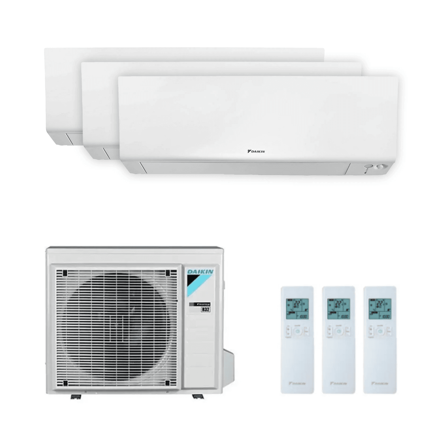 Klimaanlæg 3x1 med wifi Daikin Perfera 2,5 kW 9000 BTU med reference KITDAIPER3MXM52A252525 fra mærket DAIKIN
