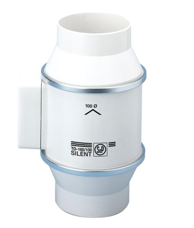 Helicocentrifugal kanalventilator TD-160/100N Silent med reference 5211318000 fra mærket SOLER & PALAU