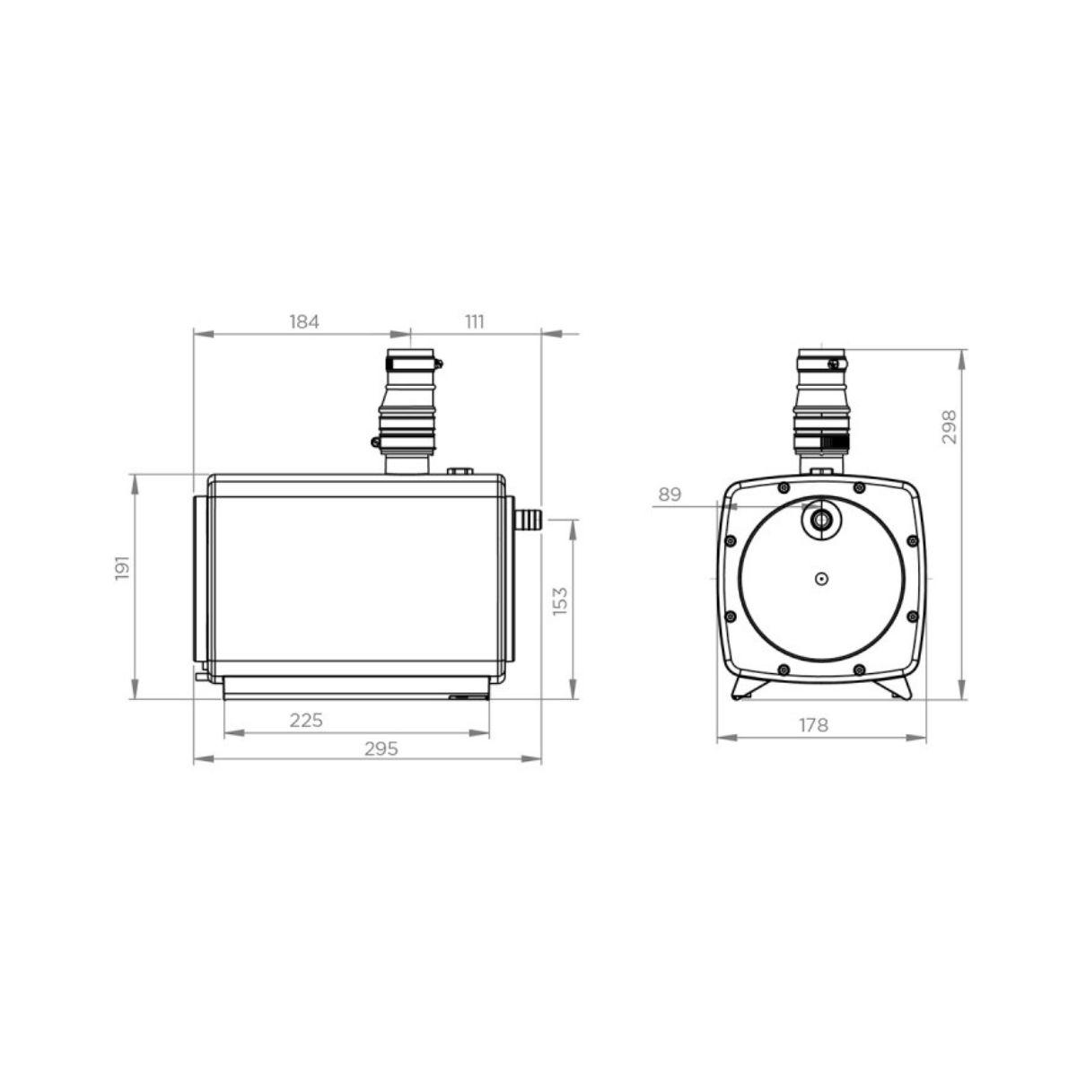 Sugende vandpumpe med afløb til bruser SFA Sanifloor+ 2 med reference HIFLOOR2 fra mærket SFA SANITRIT