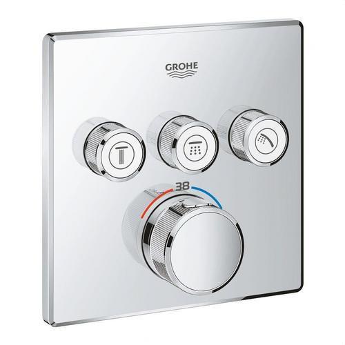 Indbygget termostat med 3 greb Grohtherm SmartControl - Krom med reference 29126000 fra mærket GROHE