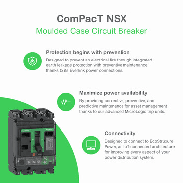 Automatisk afbryder ComPacT NSX250N 50kA AC 4P4R 250A TMD med reference C25N4TM250 fra mærket SCHNEIDER ELECTRIC