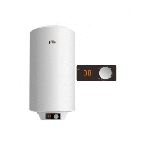 Vertikal elektrisk vandvarmer Ferroli TIBER C 100 liter med reference GRID7WKA fra mærket FERROLI