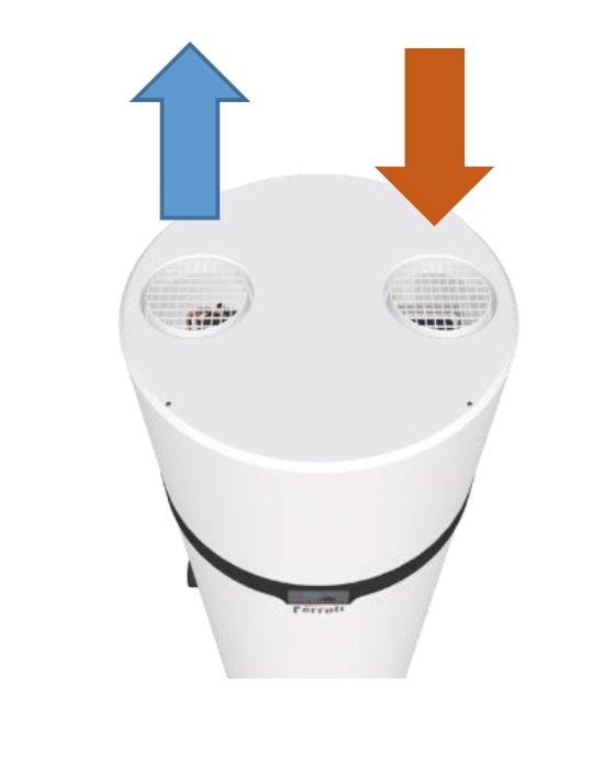 Varmepumpe til brugsvand med wifi Ferroli EGEA TECH LT 90 liter med reference GAA0P8KA fra mærket FERROLI