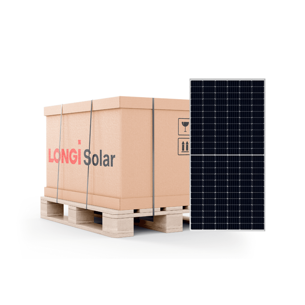 Pakke 31 Solpanel 550W Longi HI-MO5m LR5-72HPH-550M med reference LR5-72HPH 550WP fra mærket LONGI