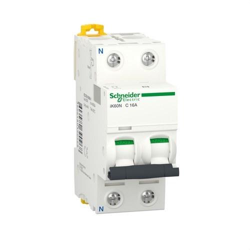 Magnetotermisk IK60N 1P+N 16A Kurve C Kurve C 6kA med reference A9K17616 fra mærket SCHNEIDER ELECTRIC