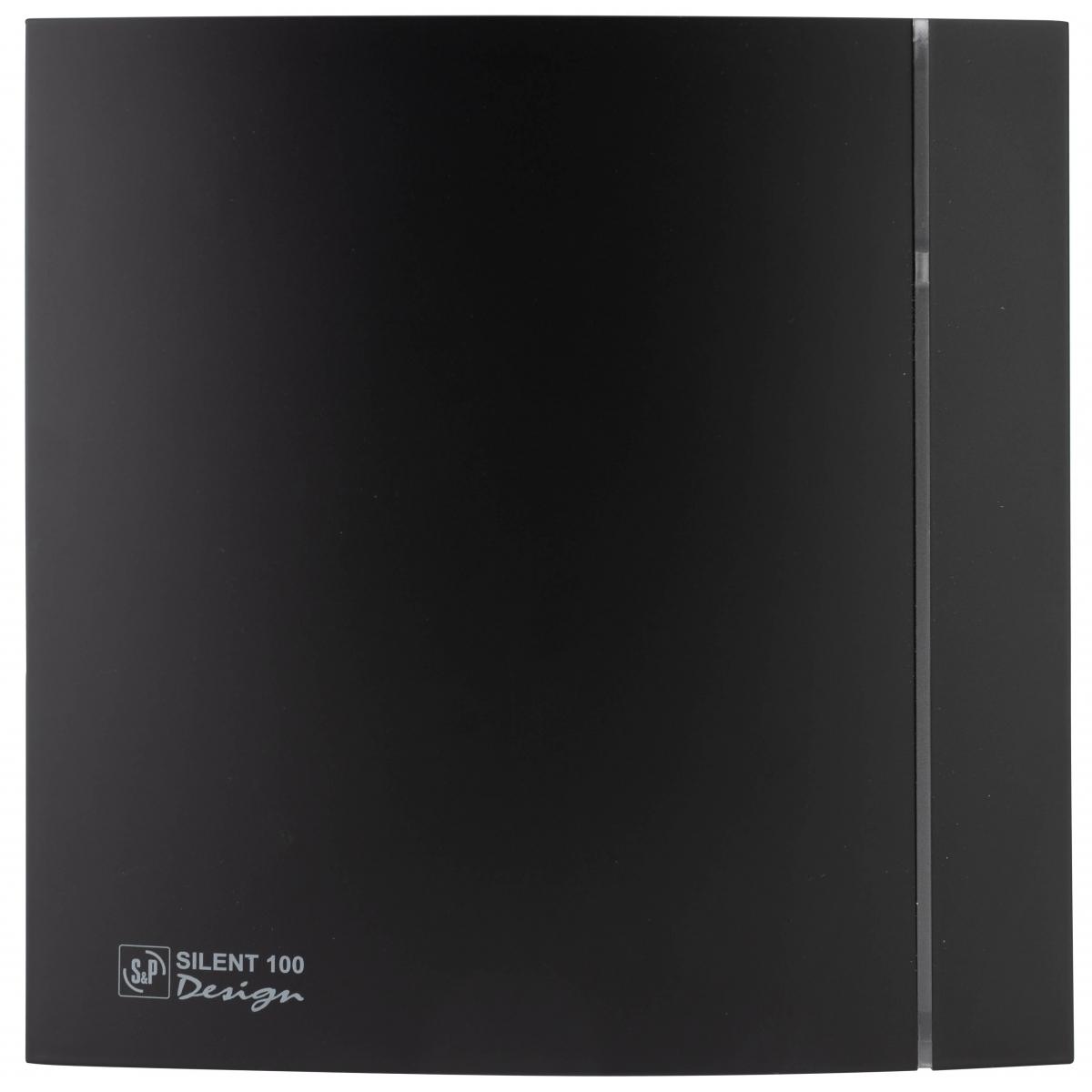 Badeværelsesventilator SILENT-100 CZ Design 4C Sort med reference 5210607400 fra mærket SOLER & PALAU