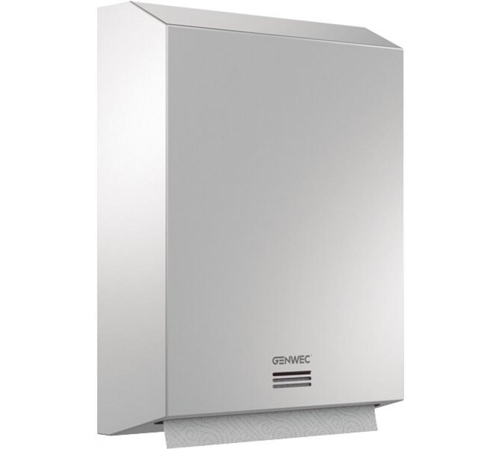 Stor papirhåndklædedispenser i satin 304 rustfrit stål med reference GW03 05 04 01 fra mærket GENWEC