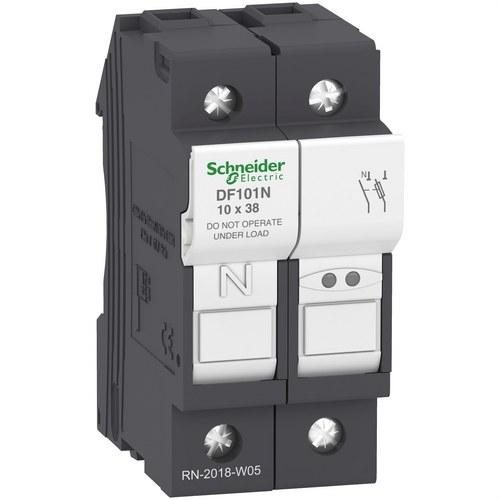 Tesys DF sikringsholder 1P+N 32A 690VAC sikringsstørrelse 10x38mm med reference DF101N fra mærket SCHNEIDER ELECTRIC