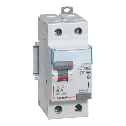 DX3-differential 2P 40A 30mA Klasse HPI med reference 411591 fra mærket LEGRAND