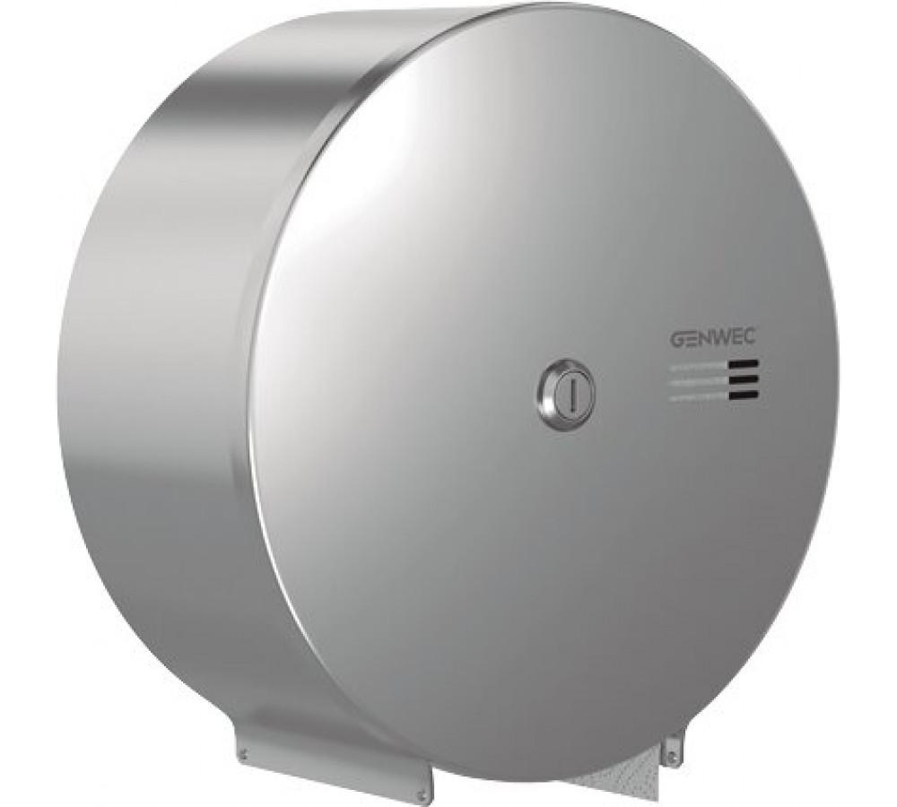 Jumbo papirdispenser i rustfrit stål 304 satin med reference GW03 02 04 01 fra mærket GENWEC