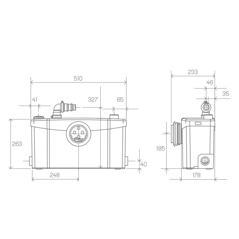 Sanitærkværn SFA SANIPLUS til komplette badeværelser med stor trafik med reference 0100300 fra mærket SFA SANITRIT